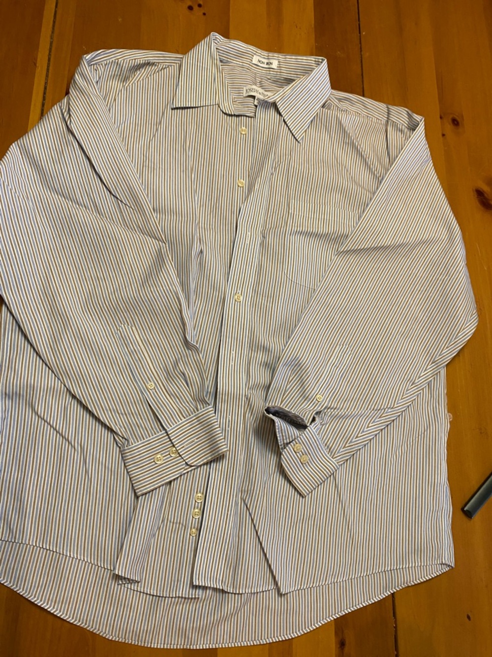 Joseph & Feiss Blue and White Striped Dress Shirt